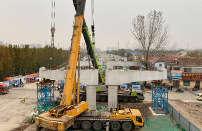 建設(shè)再提速!中建八二濟(jì)寧共青團(tuán)路北延高鐵連接線項(xiàng)目 完成主線蓋梁施工